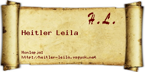 Heitler Leila névjegykártya